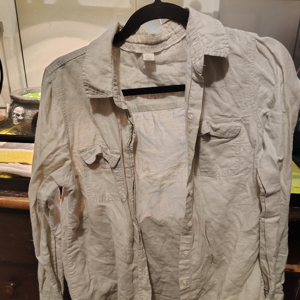 Saint Tropez West Men's Light Tan Shirt Jacket